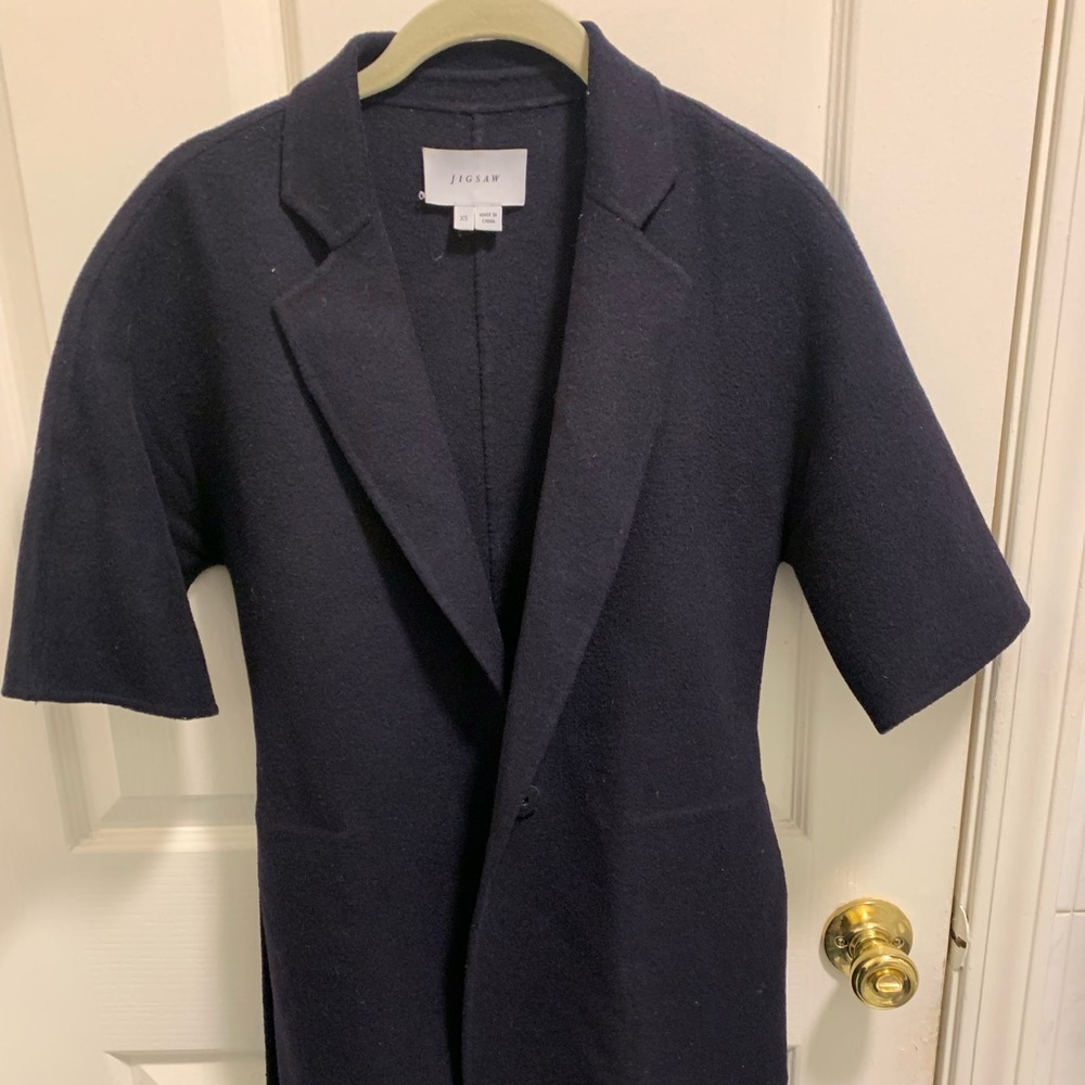 Jigsaw 3/4 sleeve Wool Trench Coat